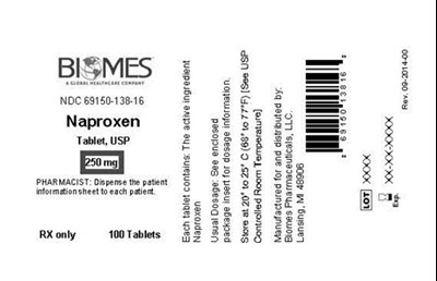 Biomes Naproxen 250 mg (Biomes Naproxen 250mg 100)